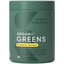 Sports Research ® Organic Ananas Zielone Kokosowe - Żywność Zdrowie, Natural Energy & Mood Support * - Certified Organic Powder - 20 Słupki