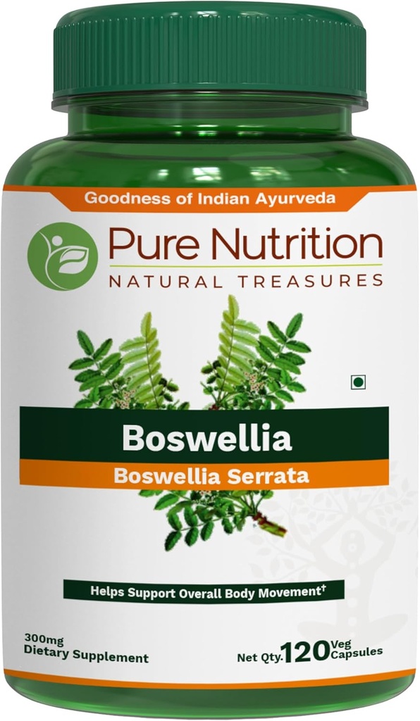 Czysta Żywienie Boswellia Serrata 15: 1 Wyciąg 600mg 124; 120 Cap 124; Min 65% Kwasy Boswelliczne 124; Każda oferta podawania 600mg 15: 1 Wyciąg Równoważny do 9000mg Surowych Boswellii Proszek 124; Non-GMO
