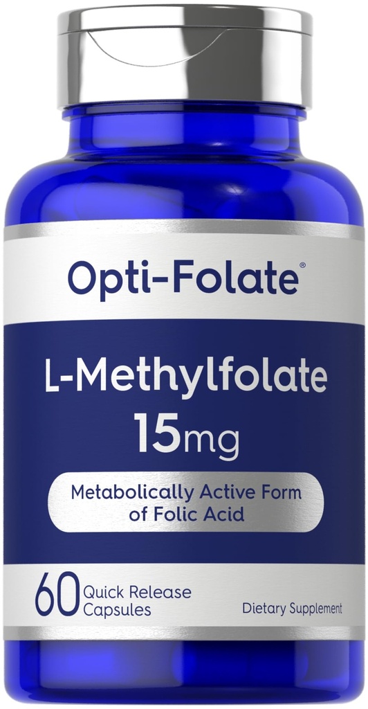 Carlyle L Methylfolate 15 mg 124; 60 Kapsułek 124; Max Potency 124; Optimized and Activated Network 124; Non- GMO, Gluten Free Between 124; Methyl Folate, 5- MTHF Between 124; by Opti- Folate