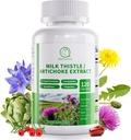 Suplement do cieśni mlecznej, Detox i Repair Liver Cleanse Formula, 16- in-1 Herbal Liver Support Pill z Artichock, L- Ergotioneine, Turnjujube Dandelion Extract for Liver & Antioksydant 120 Kapsułki