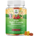 Nature Craft Plant Based Kids Multivitamin Gummies - Multivitamin for Kids Immunity Support Gummies with Vitamin A C D3 E B and Zinc Gelatin and gluten Free Non-GMO Vitamin Gummy Formuła 120ct