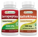 Najlepsi naturalni Serrapeptaza 40000 SPU & Nattokinaza 100 Mg