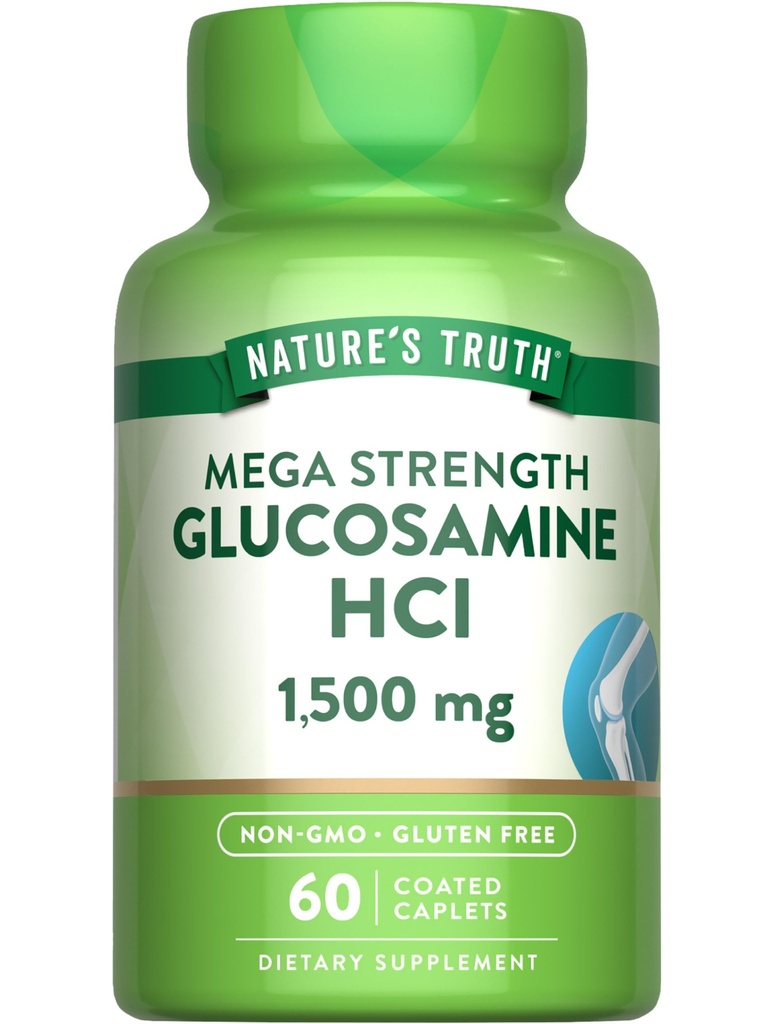 Nature 's Truth Glucozamine HCI 1500mg XI124; 60 Cappets XI124; Mega Siła XI124; Non-GMO & Gluten Free Supplement