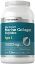 Horbäach Marine Collagen Peptydes Powder 2.2 lb Sign 124; for Skin, Hair, and Nails Sign 124; Type I Hydrolizated Fish Collagen Sign 124; Unflavored 124; Keto, Paleo, Non-GMO, Gluten Free Supplement
