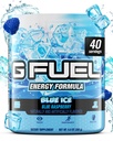 G Paliwo Blue Ice Energy Drink Powder, Wstępny trening kofeiny do gier, bezcukrowy Amino Focus, Witamina + Przeciwutleniacze, 9.9oz (Niebieski Malina, 40 Służenie)