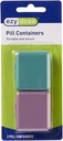 EZY DASE Codzienne Pocket Travel Pharmacy Pill Organizator, Małe witaminy Organizator, Kompaktowy pojemnik na leki, Przyjazny dla podróżujących, Przenośne Pill Box, Kolory maja Vary, 2- Pack, BPA Free