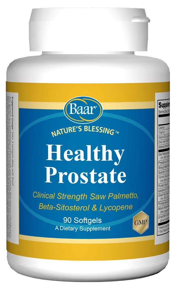 Baar Nature 's Blessing Healthy Prostate Softgels, Sitosterol i Lycopene, 90 Softgels Sitosterol