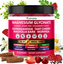 Adndale 90ct 15- in-1 Magnezu Gummies 400 mg / serw- z Magnezu Malate, Ashwagandha, Tart Cherry, Magnolia Bark, Lemon Balm, Passionflower, Rumianek, L- Theanine, Cynk, Witamina K2 & D3
