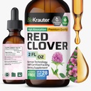 BIO KRAUTER Red Clover Tincture - Red Clover Extract - Liquid Supplement for Women 's Support - Alcohol and Sugar Free - Vegan Drops 2 Fl.Oz.