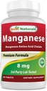 Najlepsze naturalne Mangan (Mangan Amino Acid Chelate) 8 mg- 250 tabletek