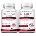 Zatwierdzona nauka Bloodsyl - Wspomaga przepływ krwi - Hawthorn Berry, Magnez, BioPerine - Wegan - 180 Kapsułki - Opakowanie 2