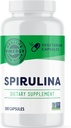 Vimergy Spirulina kapsułki - skoncentrowane białko roślinne wspomaga immunologiczne zdrowie i funkcje sercowo-naczyniowe - Wegan, Kosher, Gluten- Free - 180 Kapsułki