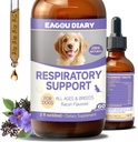 Leczenie kaszlu u psów EagouDiary, leczenie kapusty w postaci płynnej z Lysine, Mullein, Vitamin, Natural Supplement for Canine Research, Sneezing, Dry, Wet & Barky Relief (60ml / 2 Fl Oz)