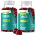 Probiotyczne gumki VITEEY z prebiotykami - Gut Health Supplements for Digestive Health - 2 Billion CFU - Wegan, Gluten- Free - 120 Count