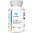 XYMOGEN D3 5000 - Biodostępna witamina D3 5000 j. m. (125 μg) - suplement witaminy D o dużej mocy w celu wsparcia zdrowia immunologicznego, kości + serca (180 Softgels)