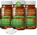 Bio Swiss Beta Glucan Immunity Power - 1,3D- 1,6D Glukan z witaminą D - Suplement wsparcia immunologicznego dla wzmocnionej obrony i Wellness - Wegan, Gluten- Free (180 kapsułki)