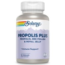 SOLARAY Propolis Plus 124; Zdrowe wsparcie systemu immunologicznego z Propolis, Bee Pollen & Royal Galaretka 124; 90 VegCaps