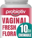 Probiotyki waginalne do żucia dla kobiet 10 Miliard CFU + Prebiotyki organiczne - Wspiera zdrowie waginalne, Utrzymuje pH pochwy Równowaga & Promotes Freshness kobiecej, Truskawkowo-aromatyczne tabletki