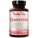 Wysoka wytrzymałość Quercetin 500 mg kapsułki - Raz dziennie potężny przeciwutleniacz Quercetin Suplement dla mózgu starzejącego się serca skóry i immunologicznego wsparcia - Vegan Friendly gluten- Free Made in the USA (200 Servings)