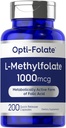 Carlyle L Metylfolate 1000mcg < 124; 200 kapsułki ≤ 124; Value Size > 124; Optimized & Activated > 124; Non- GMO, gluten < 124; Methyl Folate, 5- MTHF < 124; by Opti- Folate