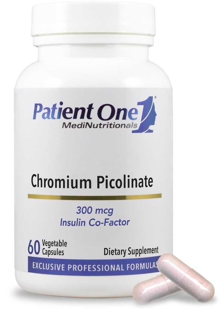 Pacjent Jeden pikolinat chromowy 300 μg 124; Suplement do wsparcia zdrowia serca i metabolizmu *