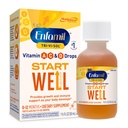 Enfamil Tri- Vi- Sol Infant Multivitamin Drops, Wspiera wzrost i zdrowie immunologiczne dla dzieci, 50 ml butelki