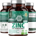 N1N Premium Cynk 50mg [3X Wchłanianie, Wegan] All Natural Cynk Oxide and Citrate Supplement for Immune Support, Skin Health and Better Measure, 100 Tablets