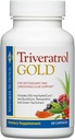 Dr Whitaker Triveratrol Gold - Zdrowy suplement starzenia z Resveratrol & Ekstrakty Aloe Vera, zielonej herbaty i Turmeric - Zapewnia przeciwutleniacz i wsparcie sercowo-naczyniowe (60 kapsułki)