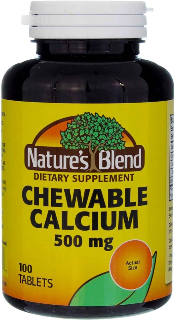 Mieszanka naturalna Wapń do żucia 500 mg, 100 tabletek (opakowanie po 5)