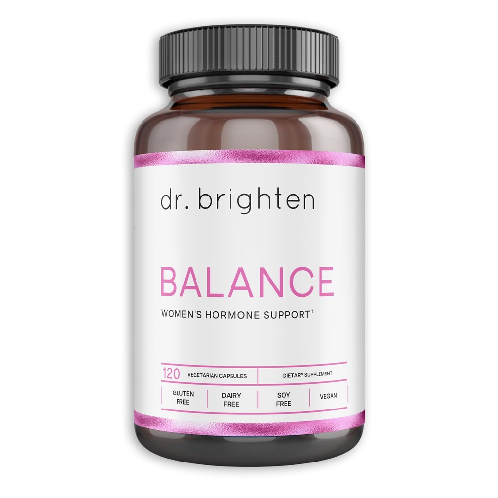Dr Brighten Balance - Hormon Balance dla kobiet z Chasteberry i DIM - Cele Hormonal trądzik, Problemy z okresami, & PMS - Wegan, Non-GMO