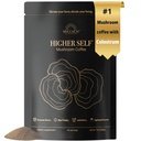 Grzyb HIGHER SHE ™ Kawa Ultimate Focus & Immune Support Blend z 40% IgG Colostrum, Organic Arabica, Lion 's Mane, Reishi, Chaga, L- Theanine i Frankincense dla wsparcia immunologicznego, Focus, Energy, Mood i Gut Health British 124; 7oz. 40 porcji