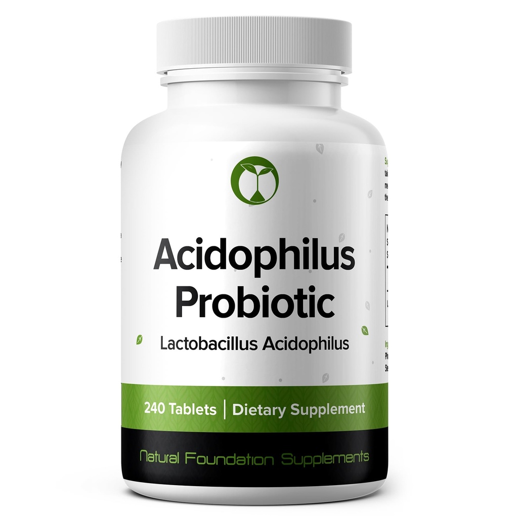 Lactobacillus Acidophilus Probiotic Supplet 240 Tablets 3 Billion CFU Probiotyki dla mężczyzn i kobiet Wspiera odżywcze i żelowe zdrowie (240, Lactobacillus Acidophilus)