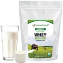 Z Natural Foods Organic Chey Protein Concentrat - Nutricent- Dense Grass Fed Serwatka Protein Powder - Cold Procesed Pure Whey Protein with Esential Amino Acids for Nutrition & Fitness, Unflavored, 5 funtów