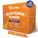Zesty Łapy 10- in-1 Pies Multivitamin - Gut, Immune, Joint, Skin & Coat Support, i więcej - Pies Witaminy i suplementy Proszek - Pet Suplementy z Omega Fish Oil & VitaFiber - Salmon - 30 Ct