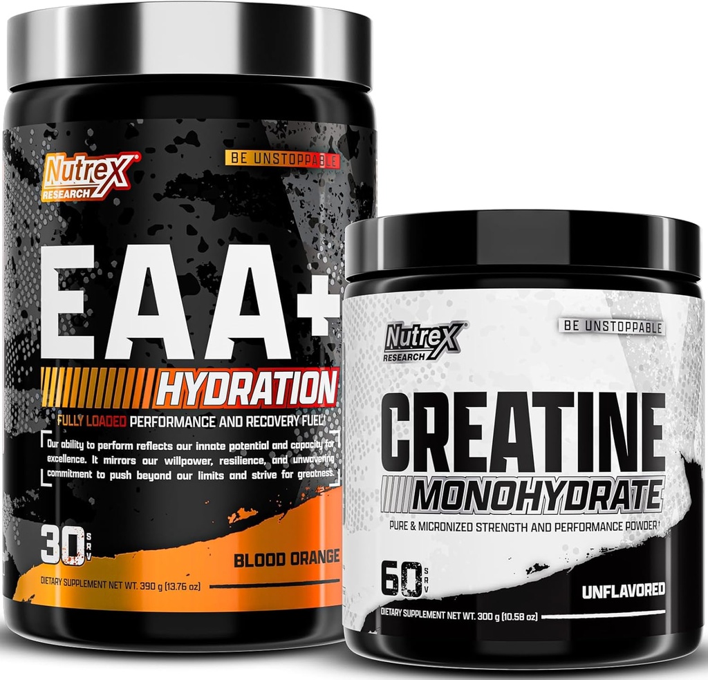 Nutrex Badania EAA Nawodnienie Krew Pomarańczowy Amidy Kwasy i Kreatyna Monowodzian Proszek