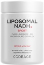 Codeage Liposomal NADH + Suplement - NADH, Witamina B12, D- Ribose jako Bioenergy Ribose, CoQ10- 2- Miesiąc Dostawy - Dostawa liposomalu - β- Nikotynamid Adenynucleotyde Pills - Non-GMO - 60 Kapsułki