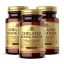 Solgar Chelated Mangan - 100 tabletek, Opakowanie 2 - Wspiera kości, Joint & Nerve Health - Non- GMO, Wegan, Gluten Free, Mleczarnia Free, Kosher - 200 Razem Sługi