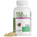 Bronson Milk Thistle Silymarin Marianum & Dandelion Root Liver Health Support, Antyoksydant Support, Detox, 250 kapsułki