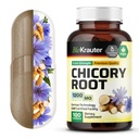 BiO KRAUTER Chicory Fiber Supplement - 1200 mg Siła - 100 Hrabia - Chicory Root Powder - Kapsułki inulinowe do wsparcia pokarmowego - Wegan