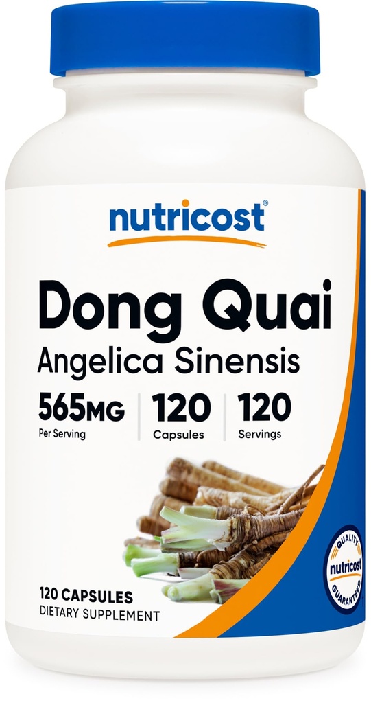 Nutricost Dong Quai 565mg, 120 Kapsułek - Gluten Free, Non-GMO, Kapsułki wegetariańskie - Angelica Sinensis