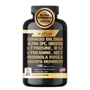 Ginkgo Biloba Alpha GPC Suplement z Panax Ginseng L Tyrosine z L Theanine, Bacopa monnieri, Rhodiola Rosea, Fosphhatidylserine, B12, MCT, DMAE - Complex Xion124; Made in USA