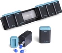 Tygodnik Pill Organizer Magnetic, Odkurzalny Pill Box 7 Dzień 1 Czas na dobę, Duży Pill Case Travel, Tydzień raz dziennie Dispenser Medicine Container Holder suplementu witaminy, Niebieski