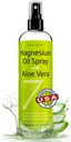 Seven Minerals Pure Magnezu Oil Spray z Aloe Vera 12oz - Pharmaceutical (USP) Stopień, Najwyższa siła z natychmiastową ulgą dla stóp, snu, Ból mięśni i skurcze - Mined in USA