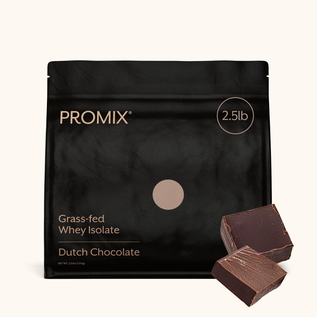 ProMix Nutrition Whey Protein Isolate Powder, Czekolada - Grass- Fed - Post Workout Fitness & Nutrition Shakes, Smoothies & Przepisy kulinarne - Gluten- Free & Keto- Friendly - 2.5 Funt (opakowanie po 1)