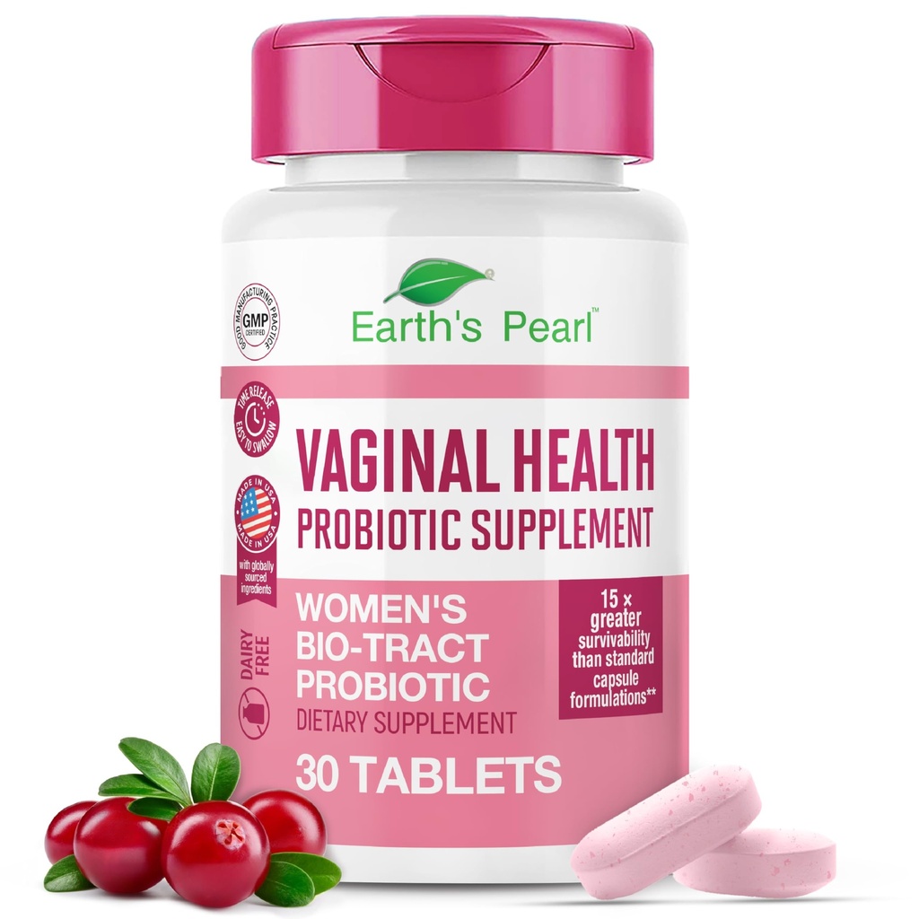 Probiotyki Pearl Vaginal dla kobiet - 15 x Bardziej skuteczne z BIO- Tract ®, 3 Miliard CFU, Probiotyczny i Prebiotyczny Mieszanka, Promotes Healthy Vaginal Odor & pH Równowaga dla kobiet - Tylko 1 tabletka / dzień