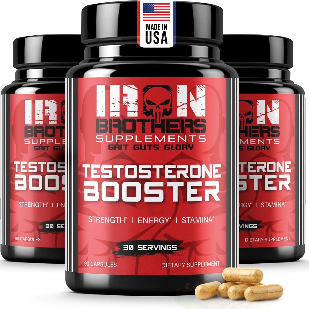 Testosteron Booster dla mężczyzn - Estrogen Blocker - Suplement Natural Energy, Siła & Stamina - Lean Muscle Growth - Promotes Fat Loss - Zwiększenie męskiej wydajności (3 butelki)