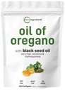 Micro Składniki Olej z Oregano Softgels, 300 Hrabia 124; 2 w 1 Spreparowane z oleju z nasion czarny, 4X Siła Carvacrol & Thymoquinone Based 124; Roślina, Non-GMO, & Wsparcie immunologiczne