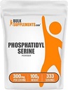 BulkSupplements.com Proszek fosforhatydyloseryny - Suplement fosforhatydyloseryny, Sourced from Soy Beans - 300mg na jedną porcję (60mg fosforhatydylseryny), 100g (3,5 oz) (opakowanie po 1)