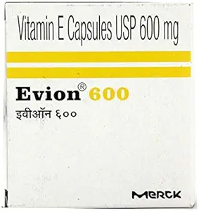 50 Evion 600mg Kapsułki Witamina E do połysku twarzy, silne włosy, trądzik, paznokcie, połysk skóry 400mg, Kontrola włosów