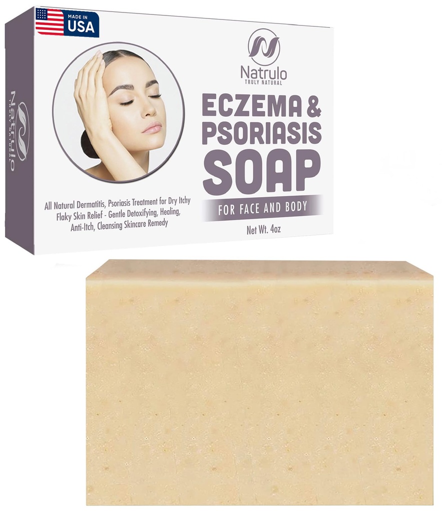 Eczema Mydło Bar do twarzy i ciała - Wszystkie naturalne zapalenie skóry, łuszczyca Leczenie suchego swędzenie płatki skóry Relief - Delikatne detoksykacji, Leczenie, Anty- Itch, Oczyszczanie Skincare Remedy - Eczema Mydło Bar